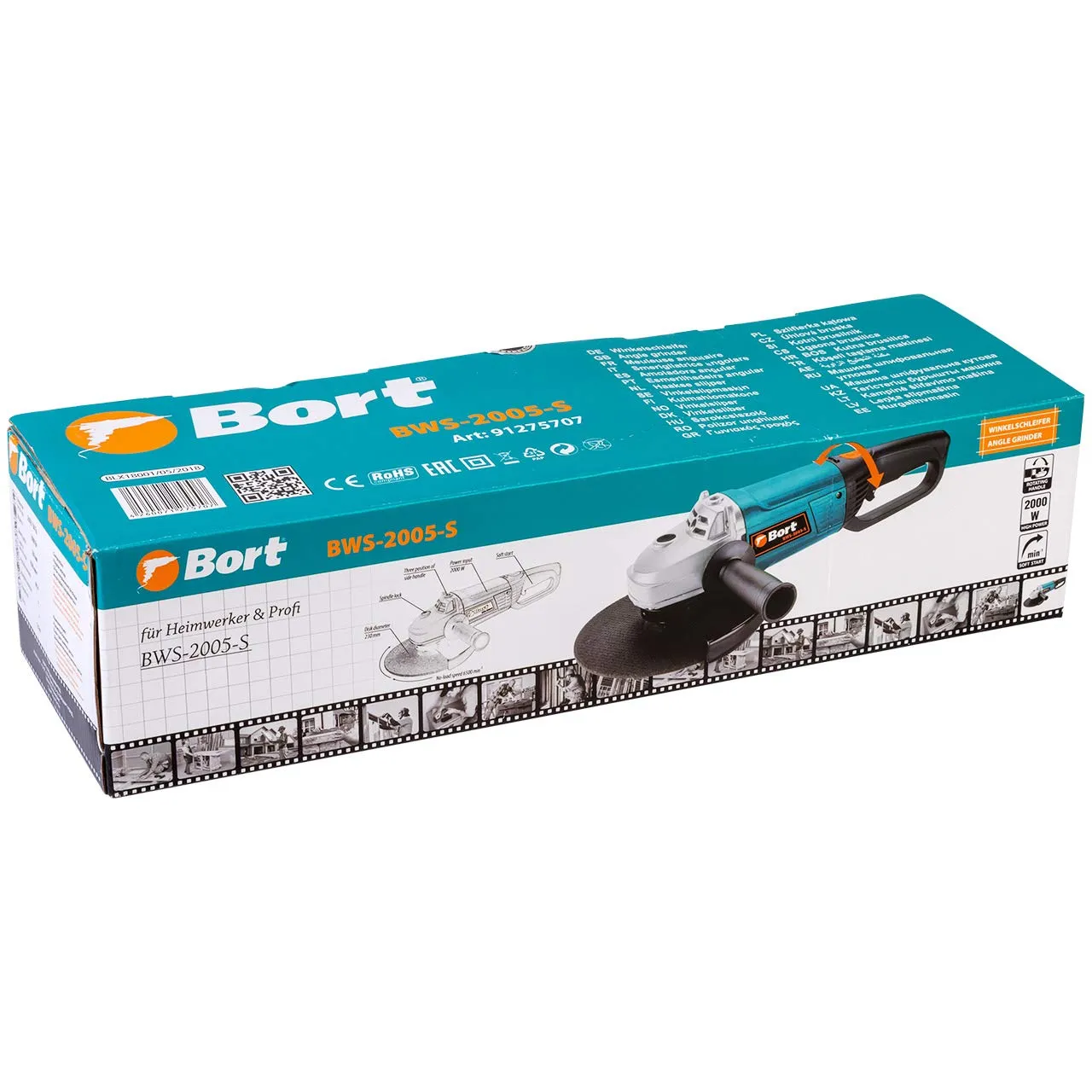 Bort BWS-2005-S Winkelschleifer 230 mm 2000 W Soft-Start