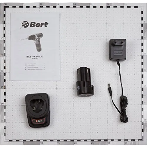 Bort BAB-10,8N-LiD Akku-Bohrschrauber 10,8 V mit 2 Akkus