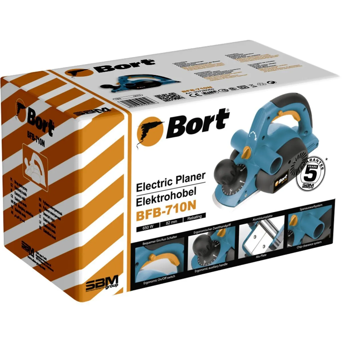 Bort BFB-710N Elektrohobel 650 Watt Falzfunktion