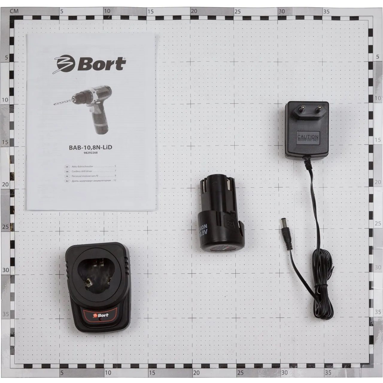 Bort BAB-10,8N-LiD Akku-Bohrschrauber 10,8 V mit 2 Akkus