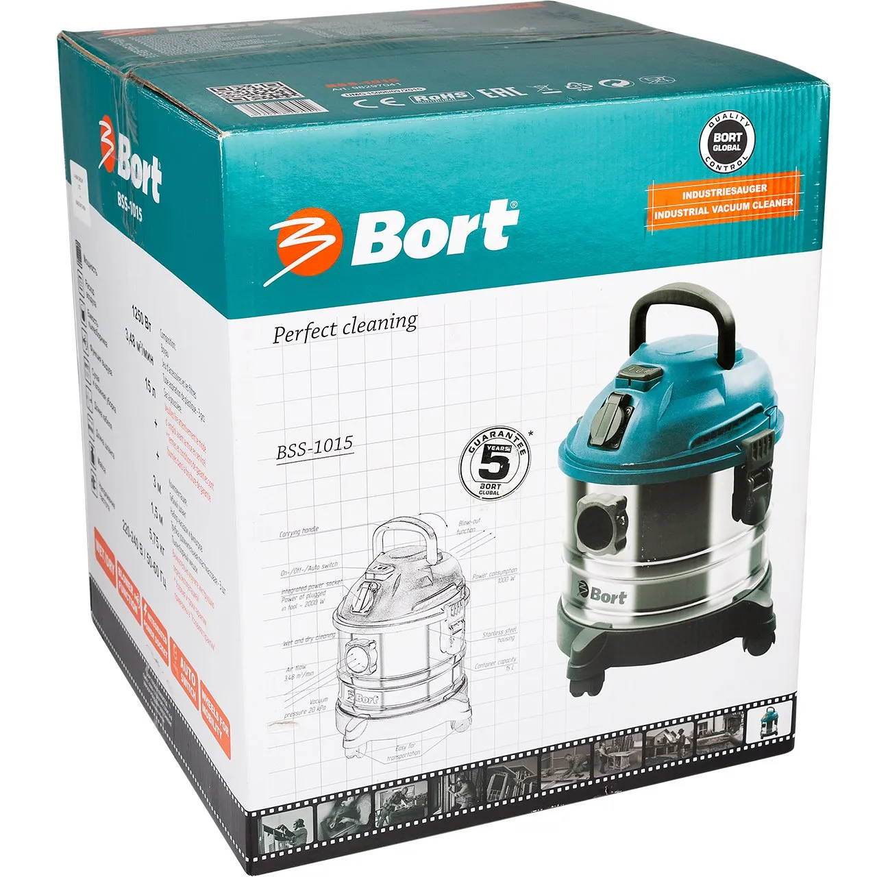 Bort BSS-1015 Nass- und Trockensauger 1250 W 15 l