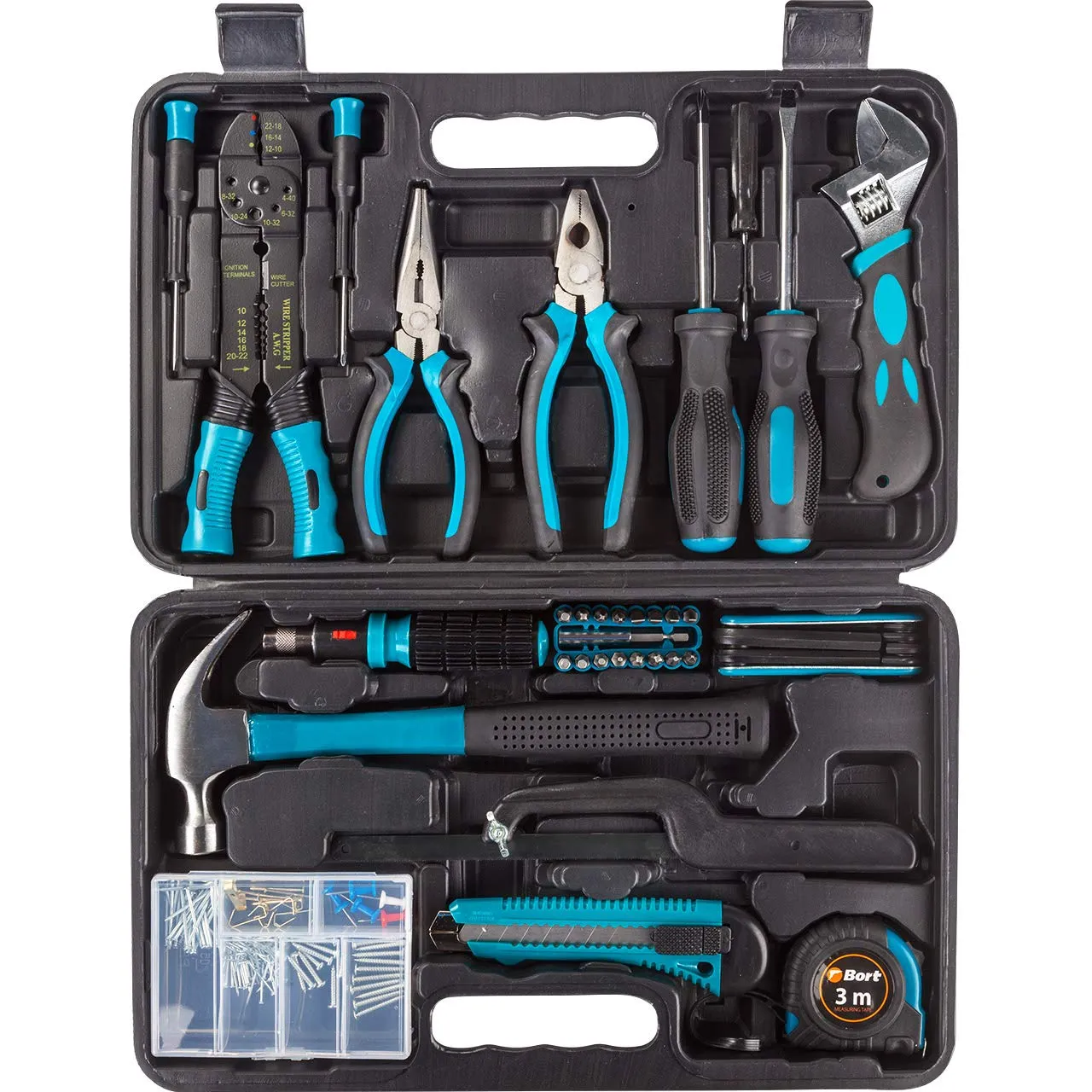 Bort BTK-160 Werkzeugkoffer 38-teilig mit Hammer