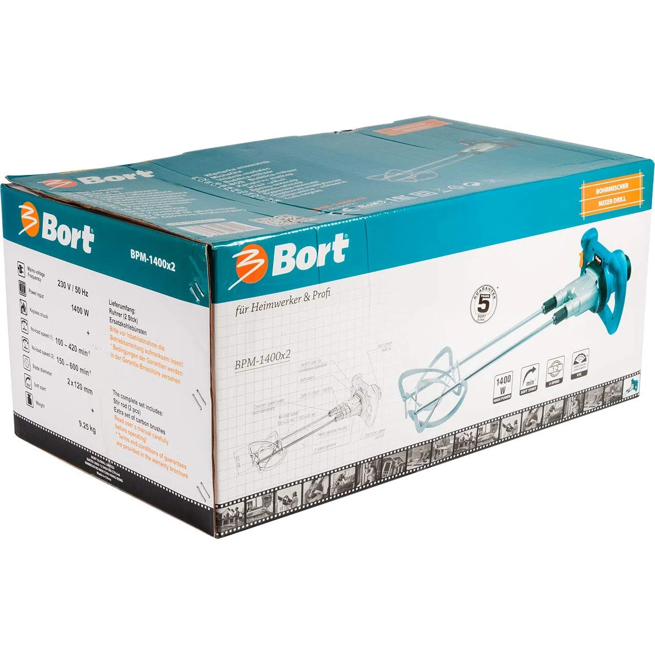 Bort BPM-1400X2 Rührwerk 1400 W 120 mm 2-Gang