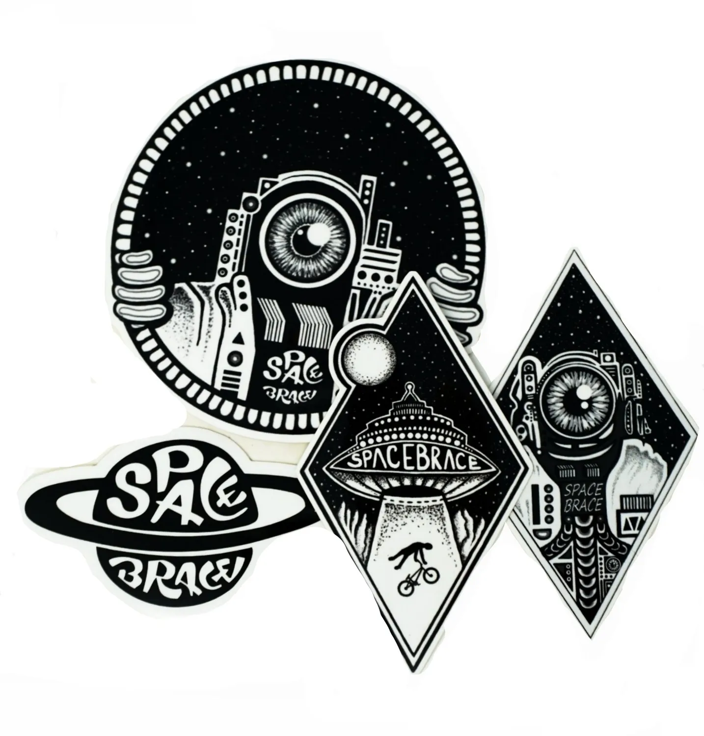 Space Brace Sticker Pack Aufkleber 10 Stück