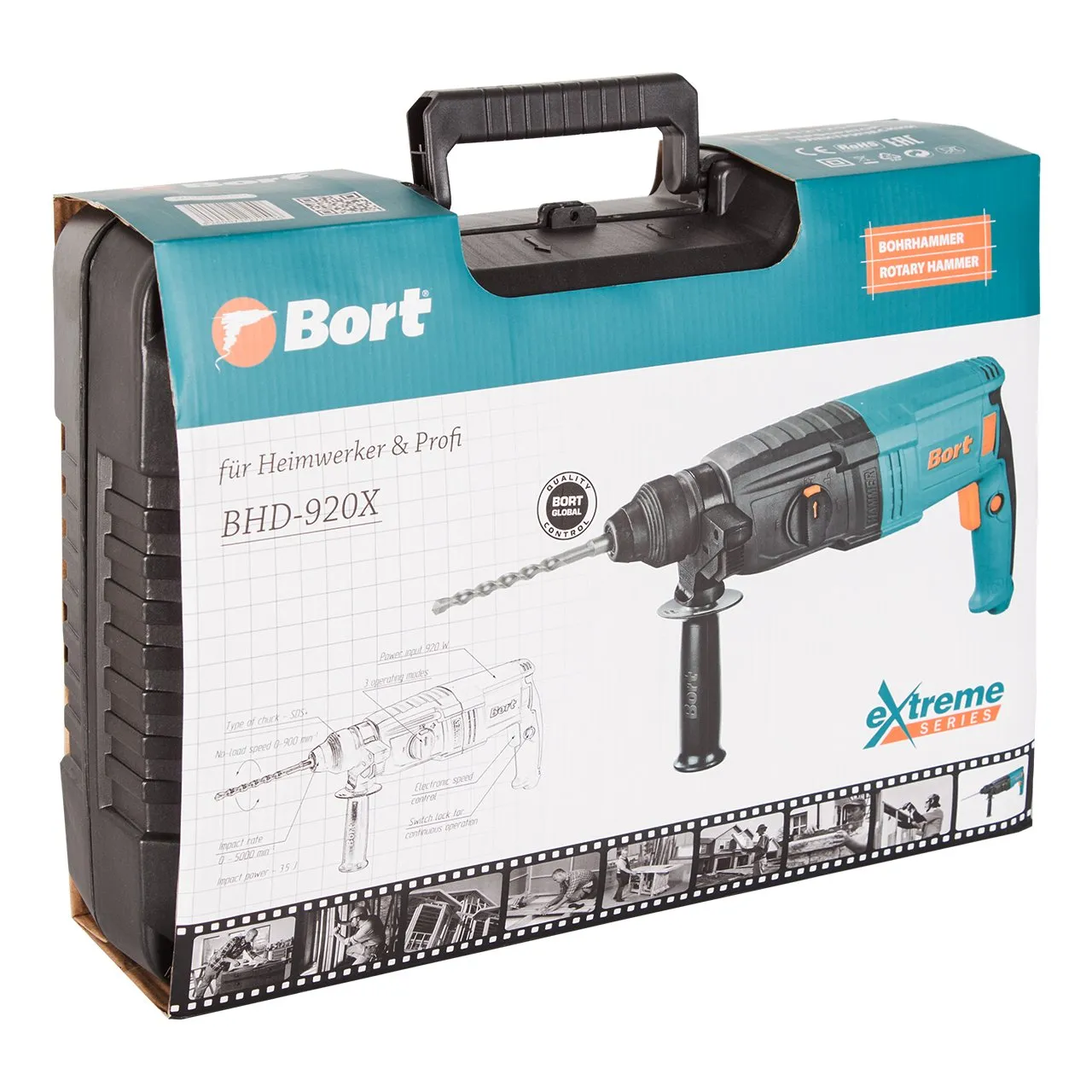 Bort BHD-920X Bohrhammer SDS-Plus 920 W