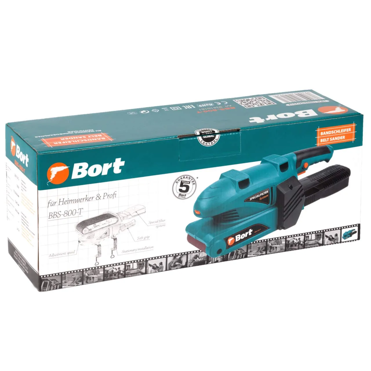 Bort BBS-800-T Bandschleifer 750 W 75x457 mm