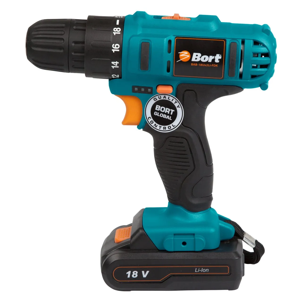 Bort BAB-18Ux2Li-FDK Akku-Bohrschrauber 2x 18 V