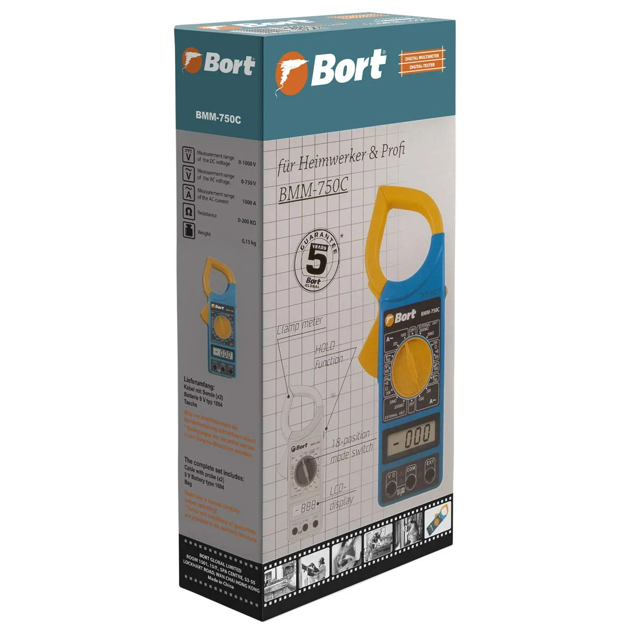 Bort BMM-750C Multimeter digital mit Tasche