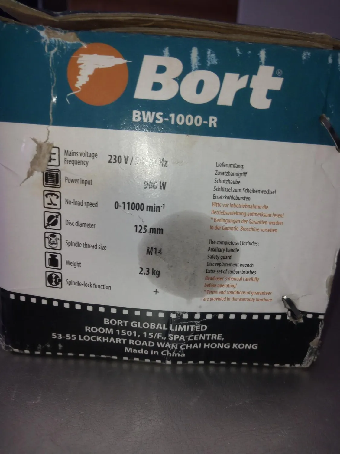 Bort BWS-1000-R Winkelschleifer 125 mm 900 W