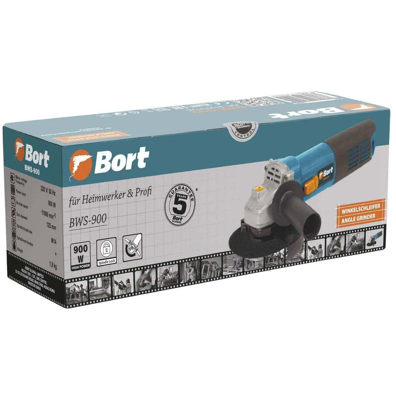 Bort BWS-900 Winkelschleifer 125 mm 900 W 11000 U/min