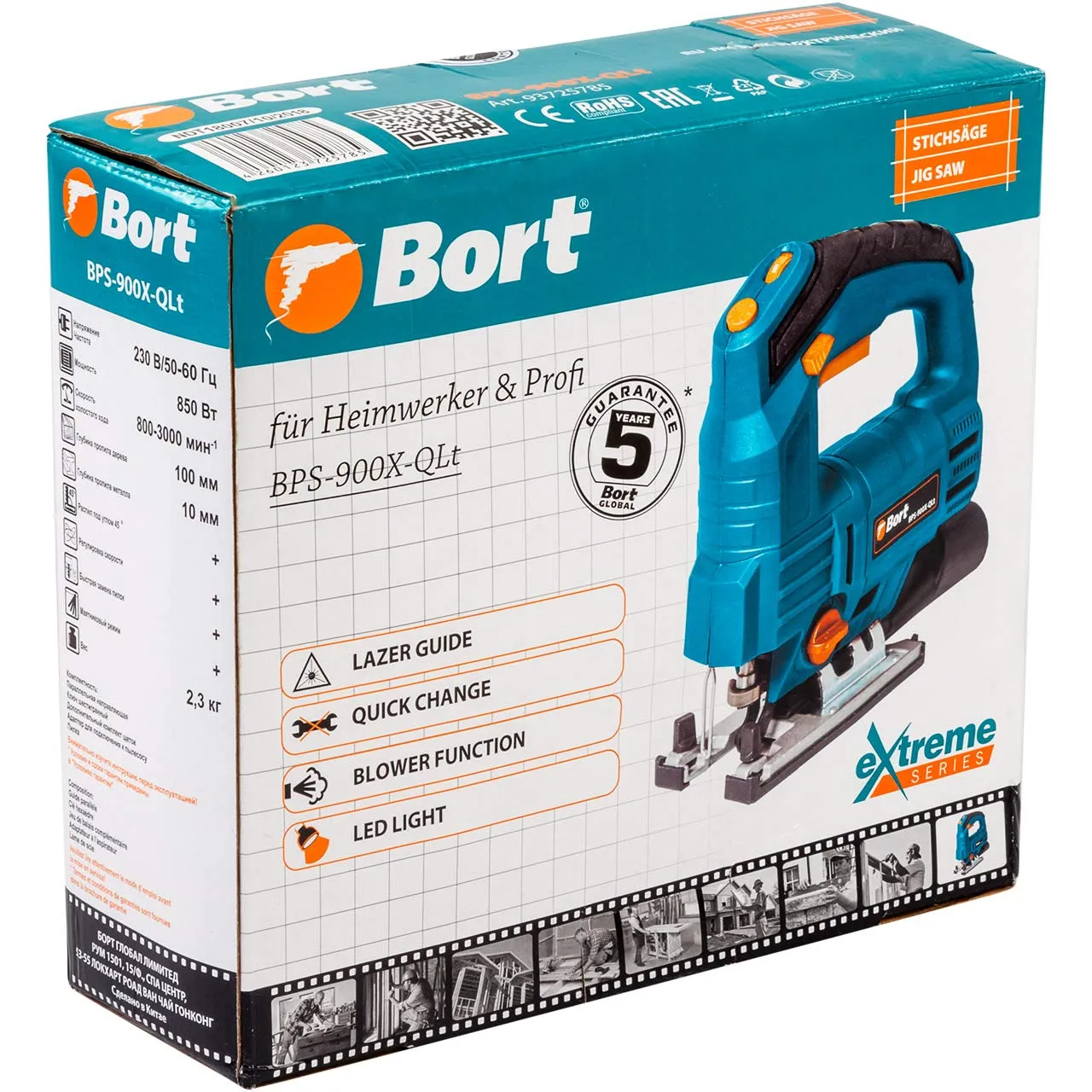 Bort BPS-900X-QLT Stichsäge 850 W mit Laser