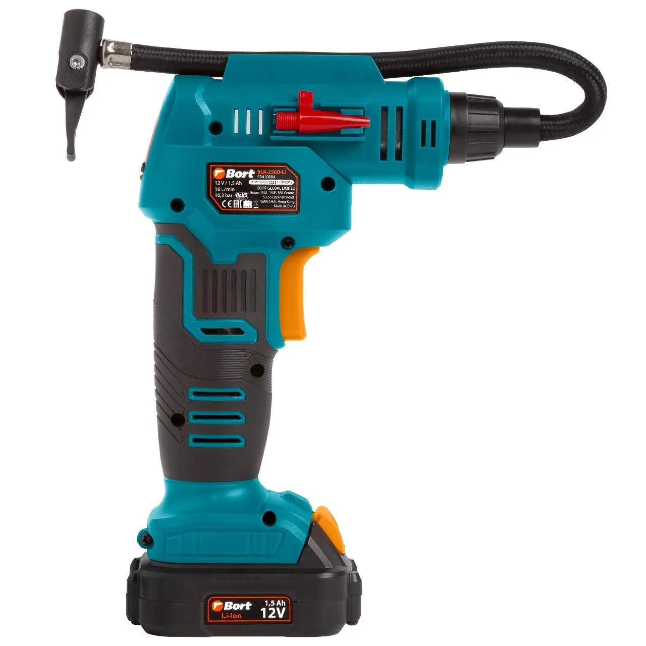 BORT Valco BLK-250D-Li Akku-Kompressor 12 V mit Adapter