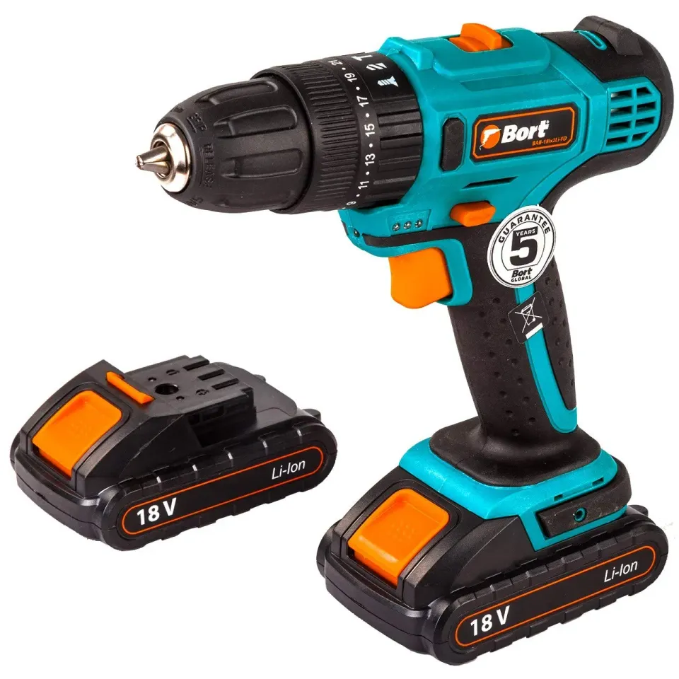 BORT Valco BAB-18Ix2Li-FD Akku-Bohrschrauber 2x18V