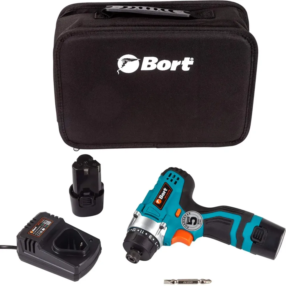 Bort BAB-12X2LI-FDK Akku-Bohrschrauber 12V 2x Akku 35 Nm