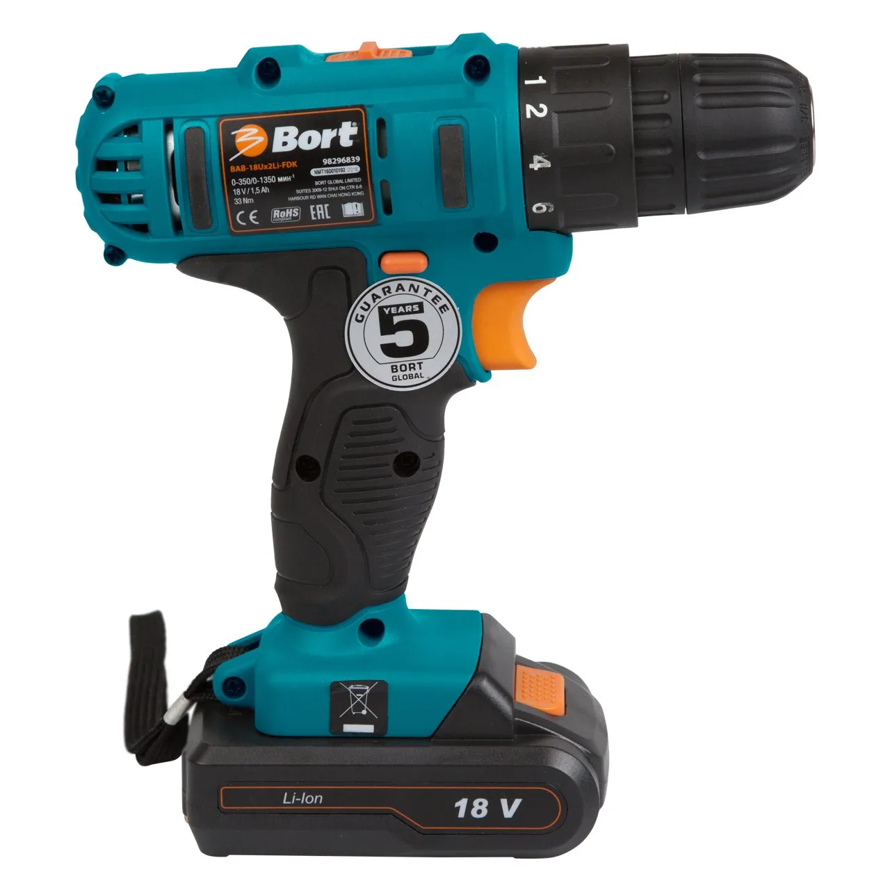 Bort BAB-18Ux2Li-FDK Akku-Bohrschrauber 2x 18 V
