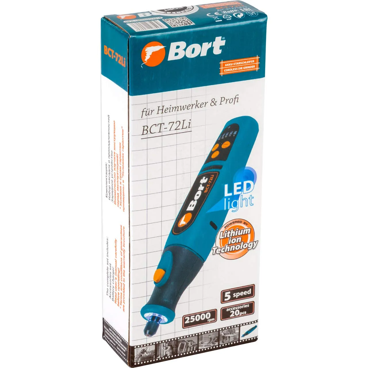 Bort BCT-72Li Akku-Graviergerät 7,2 V mit LED-Licht