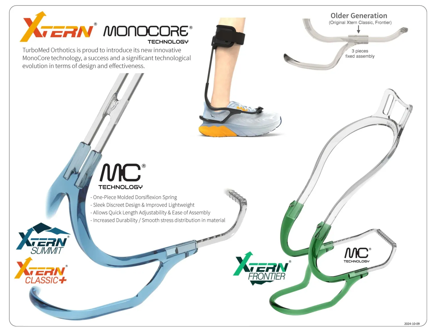 TurboMed Orthotics XTERN Front-U-Sektion Monocore Ersatzteil