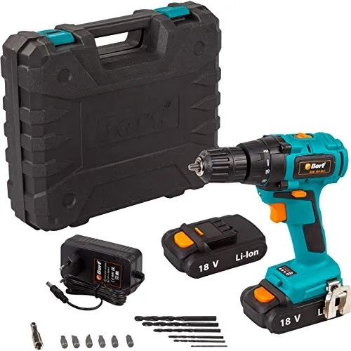 Bort BAB-18X-BLK Akku-Bohrschrauber 18V 2x Akku bürstenlos