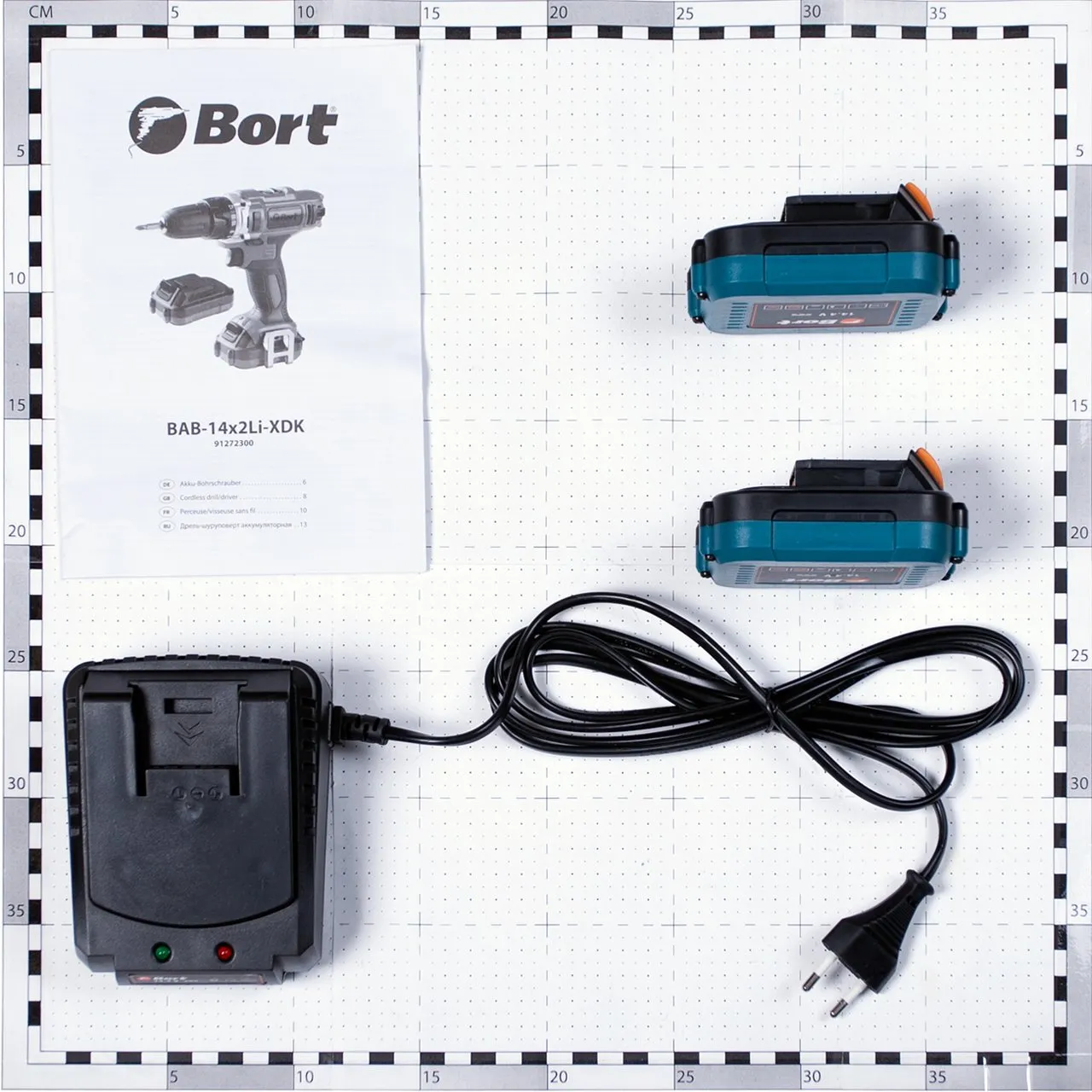 Bort BAB-14x2Li-XDK Akku-Bohrschrauber 33 Nm mit 2 Akkus