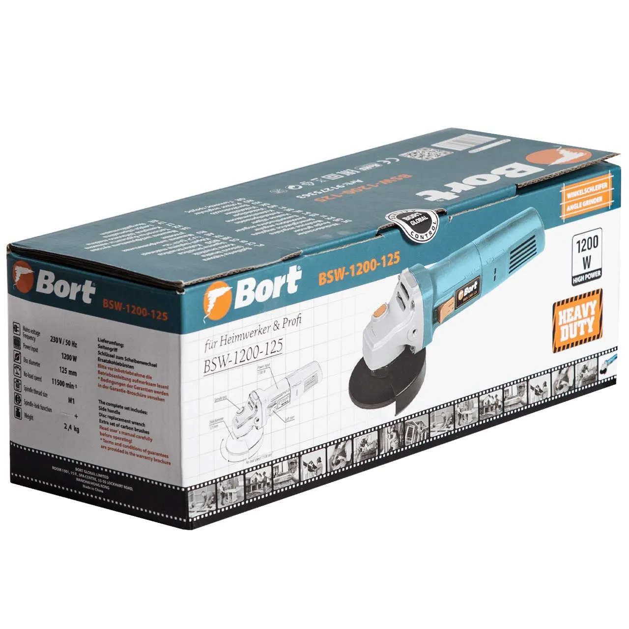 Bort BWS-1200-125 Winkelschleifer 125 mm 1200 W