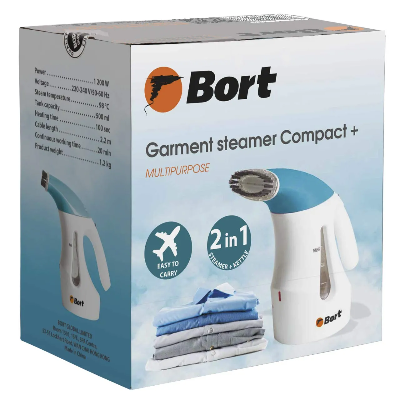 BORT Compact+ Dampfglätter 1200W 500ml