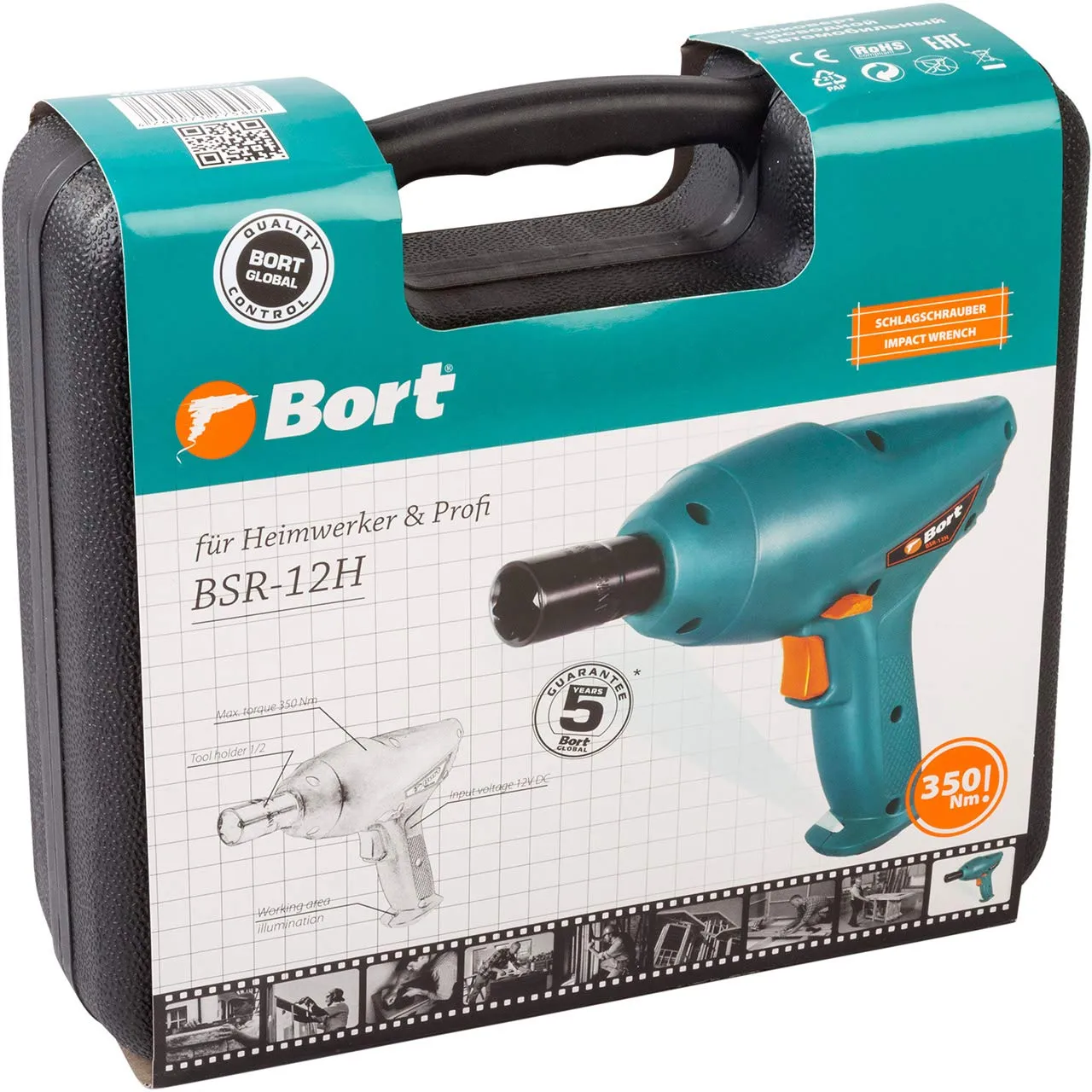 BORT BSR-12H Schlagschrauber 12 V 350 Nm