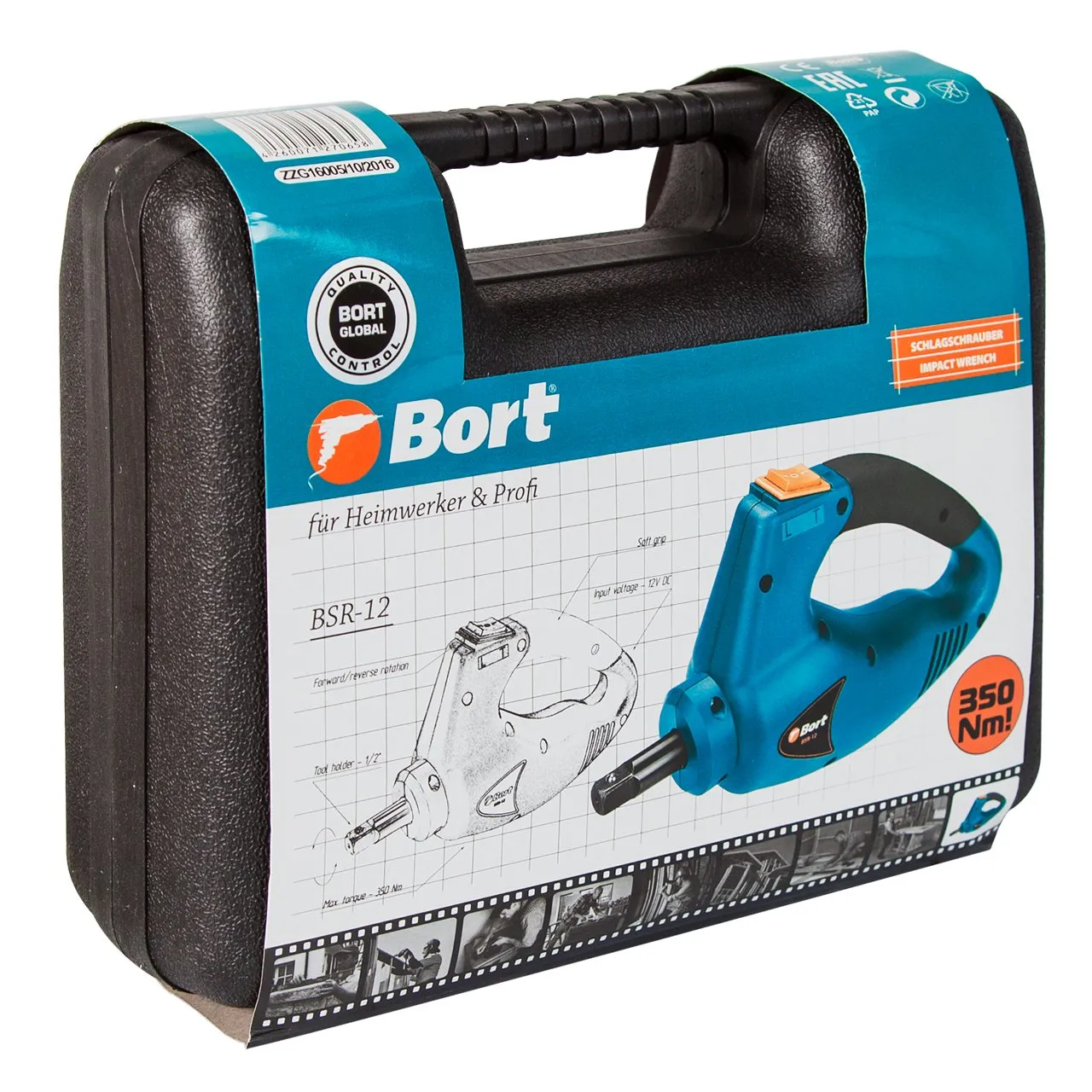 Bort BSR-12 Schlagschrauber 12 V mit Nüssen