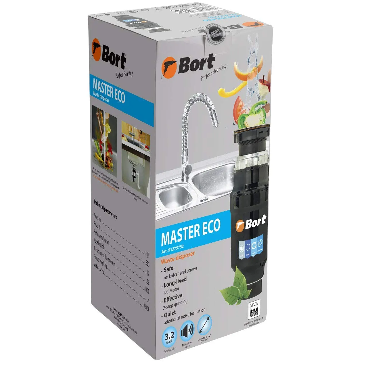BORT Valco MASTER ECO Abfallentsorger 1000 ml für kleine Haushalte