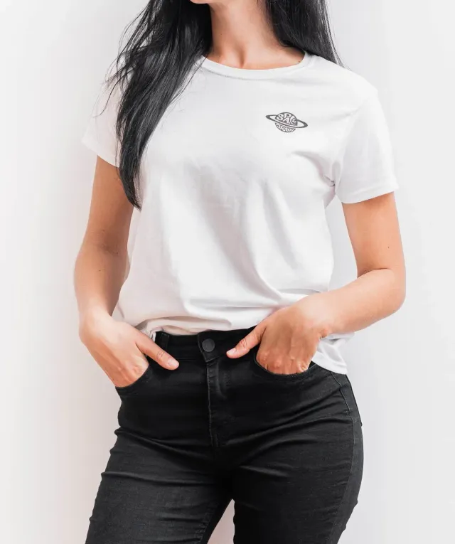 Space Brace Damen T-Shirt weiß kurzarm