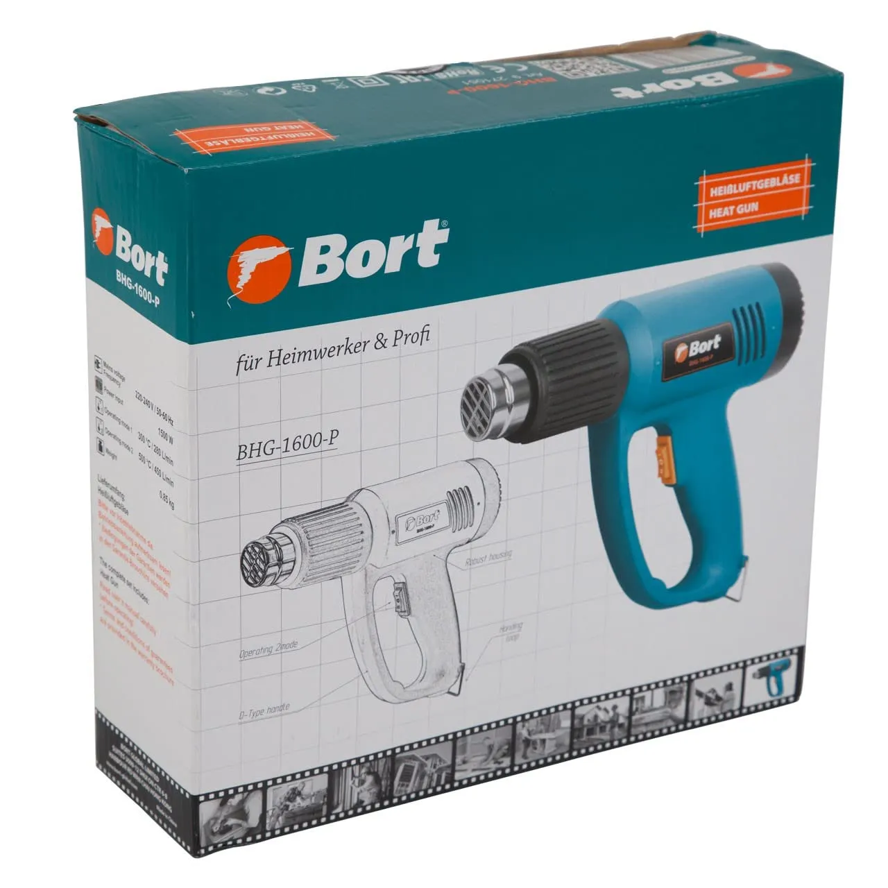Bort BHG-1600-P Heißluftpistole 1500 Watt 500 °C