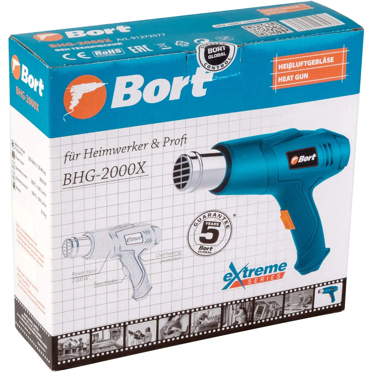 Bort BHG-2000X Heißluftpistole 2000 W 350/600 °C