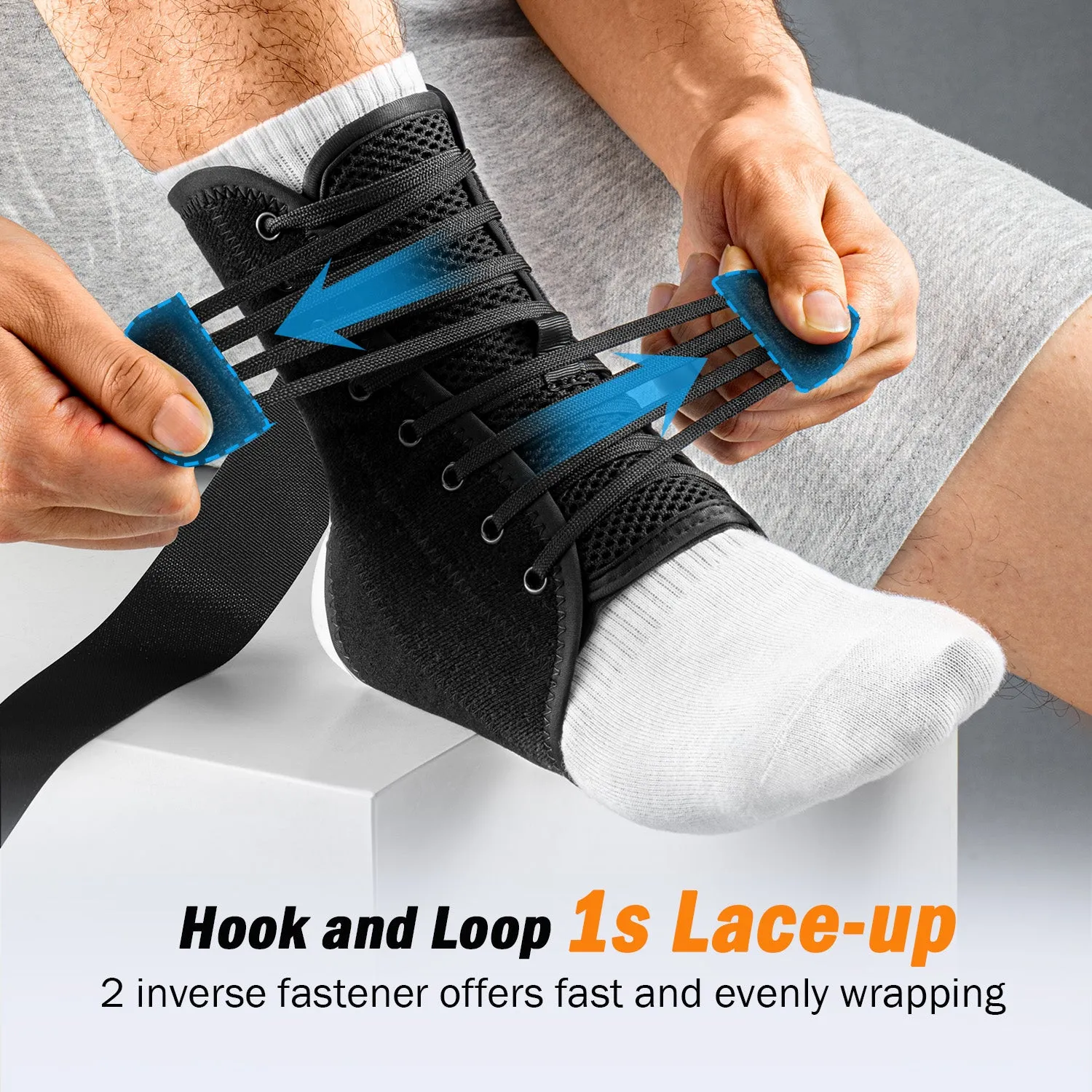 WHCOOL Knöchelbandage Schnürung Air Fabric