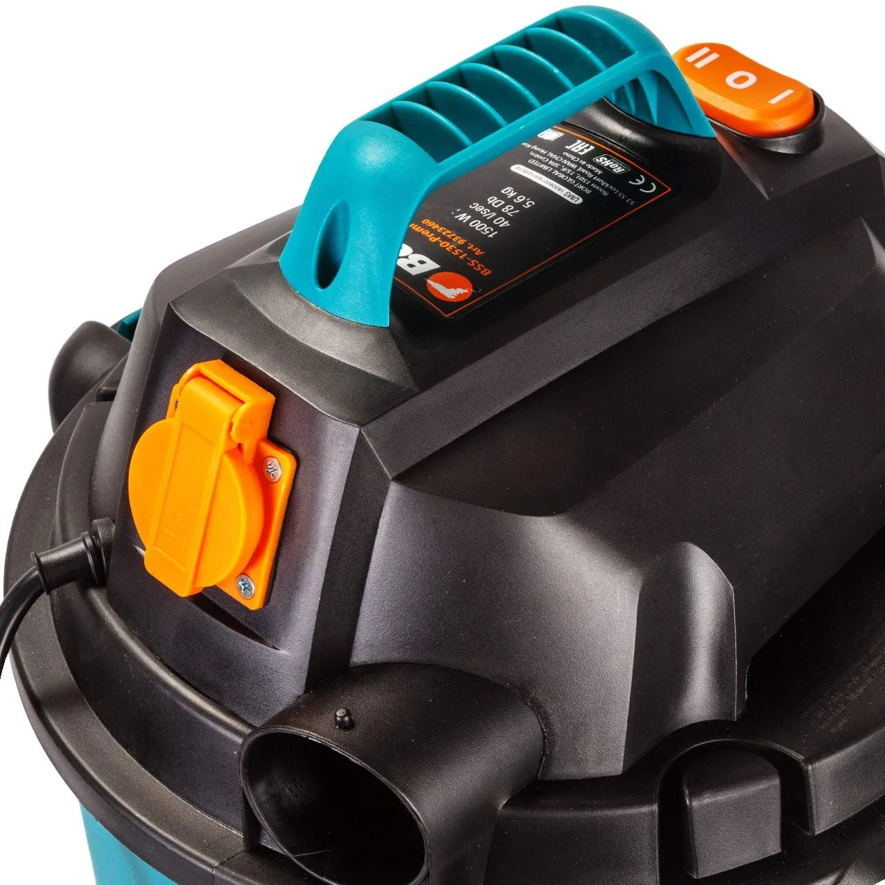 BORT BSS-1530-Premium Nass-Trockensauger 30 l 1500 W Blasfunktion