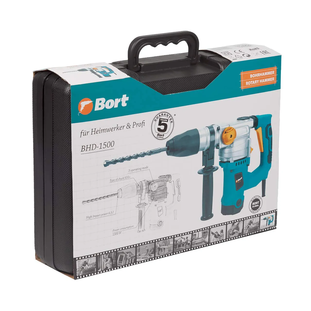 Bort BHD-1500 Bohrhammer SDS-Plus 1300 W 6,5 J