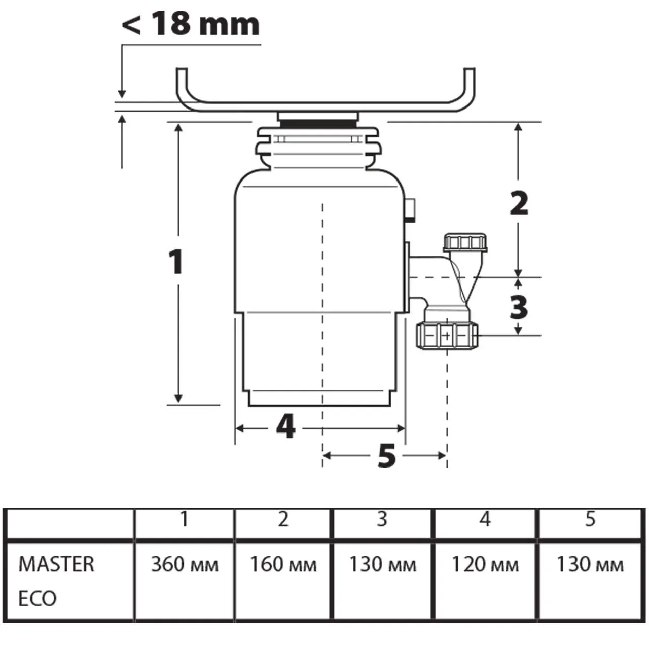 BORT Valco MASTER ECO Abfallentsorger 1000 ml für kleine Haushalte