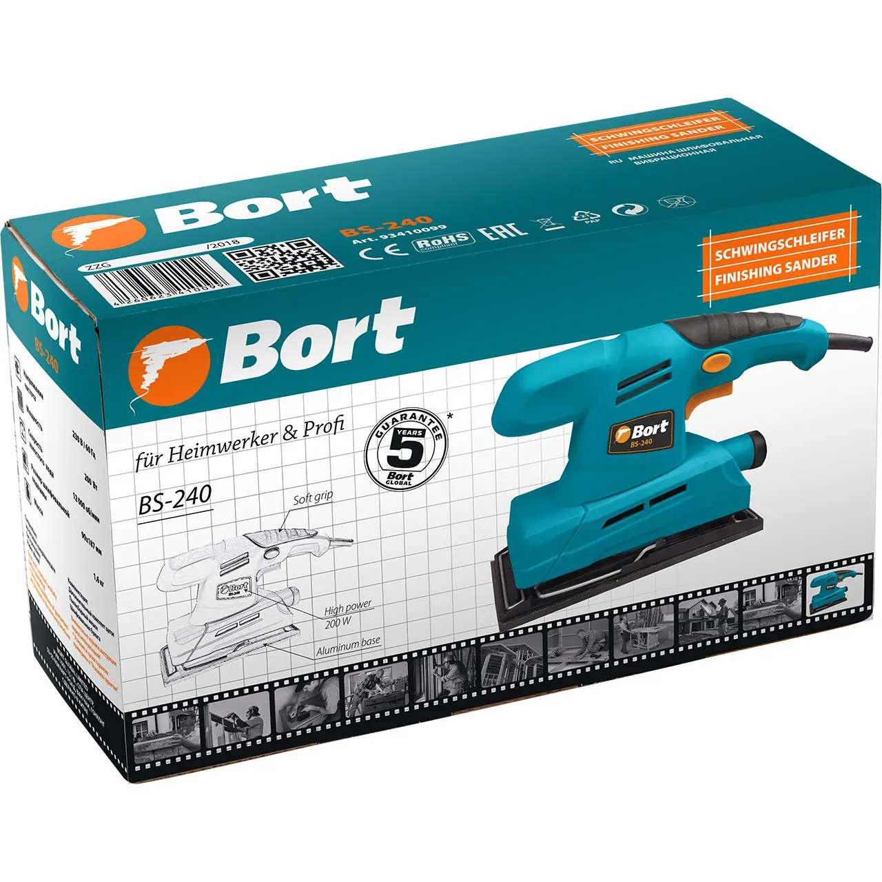 Bort BS-240 Schwingschleifer 200 W 90x187 mm
