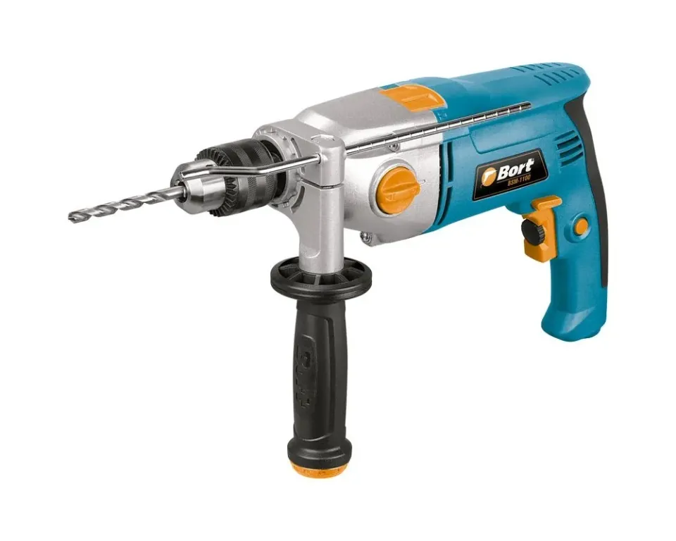 Bort BSM-1100 Schlagbohrmaschine 1100 W 2-Gang Zubehör