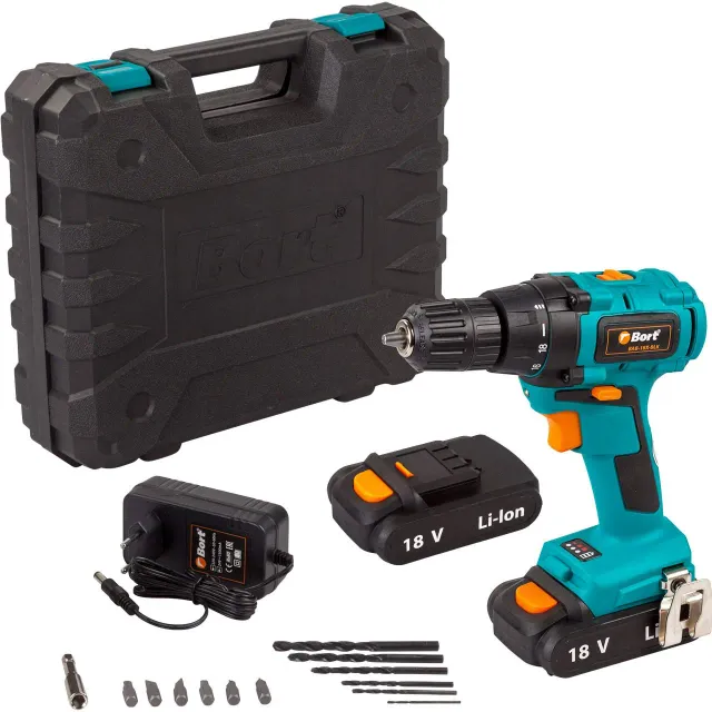 Bort BAB-18X-BLK Akku-Bohrschrauber 18V 2x Akku bürstenlos